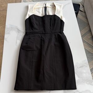 Banana Republic Black and Cream Mini Dress